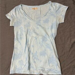 Light Blue Women's V-Neck Top